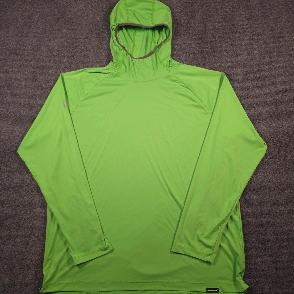 Truewerk B1 Sun Hoodie Mens XL Green Long Sleeve UPF Lightweight Workwear